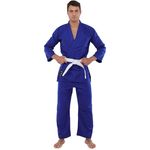 Одежда для спорта SUHS 12574 Синее хлопковое кимоно для дзюдо, 150 см, 450 г/м2 CO-7697