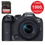 Canon R7 18-150 IS STM+CASHBACK 1900 lei+Sandisk SDXC 64Gb 200Mb/s