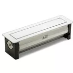 Розетка электрическая ASA Plastici 060.24F.00032 Versaturn 3.0 3 sockets F+ 1 USB 5V(A+C) White glass