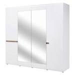 Шкаф Mobhaus Lynatet Typ 23 (White Extra High Gloss/Sonoma Oak Truffle Dark)