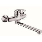 Смеситель для ванны Silvera Baterie pentru cada, cu pipa lunga, crom, Silvera, Moderna