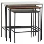 Журнальный столик Fabrik Home Doren 450x560x600 Черный/Орех каменный