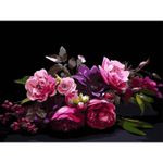 Картина по номерам Strateg 58070 Armonie florala 30x40cm (fundal negru)