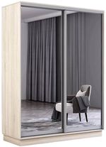 Dulap Mobildor-Lux Fox uși glisante din oglinzi (150x60x200H cm) Sonoma