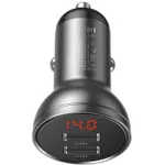 Зарядное устройство для автомобиля Baseus CCBX-0G USB Car Charger - Digital Display, 2xUSB (U + U), 24W, 5V/4.8A, Display, Gray