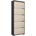Полка для обуви Mobildor-Lux Leo 90x27x203H cm Anthracite/Sonoma