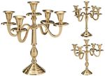 Свеча Promstore 25847 Sfesnic metalic pentru 5 lumanari 30cm, Gold