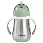 Cană cu pai Beaba B913535 Cana cu pai din inox 250 ml Sage Green