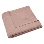 Lenjerie de pat pentru copii Jollein 516-511-68031 Paturica Cosy Knit Wild Rose, 75x100cm