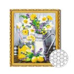 Tablou pe numere Art Gallery GB85651 Mozaic cu diamante 30x40cm Compozitie in nuante de lamaie