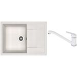 Мойка кухонная со смесителем Dr.Gans Techno 760 + SanDonna F 1066 alb