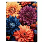 Tablou pe numere Ideyka KHO3248 40x50cm Eco, Dalii colorate