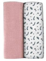 Набор муслиновых пеленок Beaba Bridal Pink/Flowery Countryside (2 шт) 120x120 см