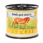 Bandă gard electric – 20 mm – 200 m – 90 kg – 0,4 Ω/m