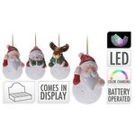 Decor de Crăciun și Anul Nou Promstore 12792 Украшение подвесное LED Дед Мороз, снеговик, олень 9.5cm