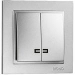 Întrerupător electric Mono Electric Intrerupator 2cl. ilum. argint Despina