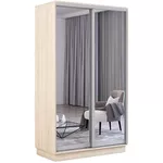 Шкаф Mobildor-Lux Раздвижные зеркальные двери Fox (100x60x200H см) Sonoma