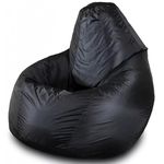 Кресло-мешок BeanBag BM6052, Груша из Оксфорда 300D, L, чёрного цвета
