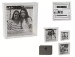 Set rame foto din plastic 3buc 10X10cm,12.5X12.5cm,15X15cm, alb