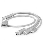 Cable  3-in-1 MicroUSB/Lightning/Type-C - AM, 1.0 m, SILVER, Cablexpert, CC-USB2-AM31-1M-S