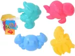 Набор игрушек для песка 4ед морские животные, в сетке 11X7cm
