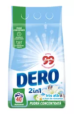 Dero Automat 2in1 Iris Alb şi Flori de Romaniţă 3kg (40 spălări)