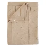 Комплект подушек и одеял BIBS 9416245 Вязаное одеяло Pointelle Vanilla (70х100 см)