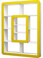 Raft de birou Trendy Orkide, alb, galben 108x140x21cm, raft de carti