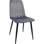 Scaun Deco DC-90P N20 Catifea Grey+Black Legs