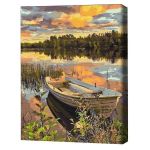 Tablou pe numere BrushMe RBS51980FC 30x40cm (fără cutie) O barcă în câmpie