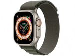 Apple Watch Ultra GPS + Cellular, 49mm Titanium Case with Green Alpine Loop - Medium, MQFN3