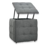 Пуф Nex Home Cub Transformer 5 scaune in 1 N54, Graphite Teddy