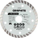 Disc de tăiere Graphite 57T315 diamantat de taiere, d115x22,2mm, Turbo