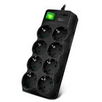 Фильтр электрический Sven SF-08E-16, 8 Sockets, Children protection, 5.0m, Black