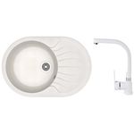 Мойка кухонная со смесителем Dr.Gans Berta 760 + SanDonna F 7103 alb