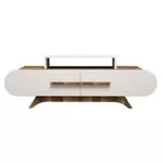 Comodă TV Trendy Trandafir, Nuc, Alb 145x49x36cm