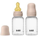 Поильник BIBS 5116244 Set 2 biberoane din plastic Blush cu tetina din latex flux lent, 150ml