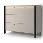 Comodă Fabrik Home Clay 3 ящика + 1 дверь (c подсветкой) Кашемир