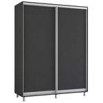 Dulap Mobildor-Lux Aron-P uși glisante din PAL (170x60x230H cm) Anthracite