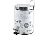 Ведро для мусора с педалью MSV Flower 3l, нерж сталь