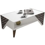 Măsuţă cafea Trendy Beril, Alb 105x58x40cm