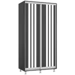 Шкаф Mobildor-Lux Арон с раздвижными дверцами с планками (100x60x210H см) Антрацит
