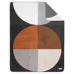 Домашний текстиль s.Oliver 2597/830 Jacquard Decke Dark grey/curry