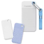 Накопители SSD внешние Verbatim VER_32321 M.2 External SSD 2.0TB Pocket Colour Edition, White + 2 Rubber Sleeves (White&Light Blue)