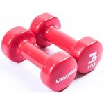 Гантель LiveUp LP8076/03/RD Colored Studio Dumbbell 3KG