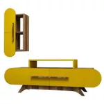 Тумба напольная для TV Trendy Trandafir S, Nuc, Galben 145x49x36cm