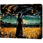 Картина по номерам BrushMe RMGB018FC 30x40сm (pânză neagră/fără cutie) Sub cerul înstelat