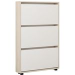 Полка для обуви Mobildor-Lux Leo Slim 100x16x125H cm Sonoma/White