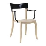 Стул Papatya Hera-K - seat beige / back black