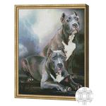 Tablou pe numere Art Gallery QB203235 Mozaic cu diamante patrate 40x50cm Pitbull american